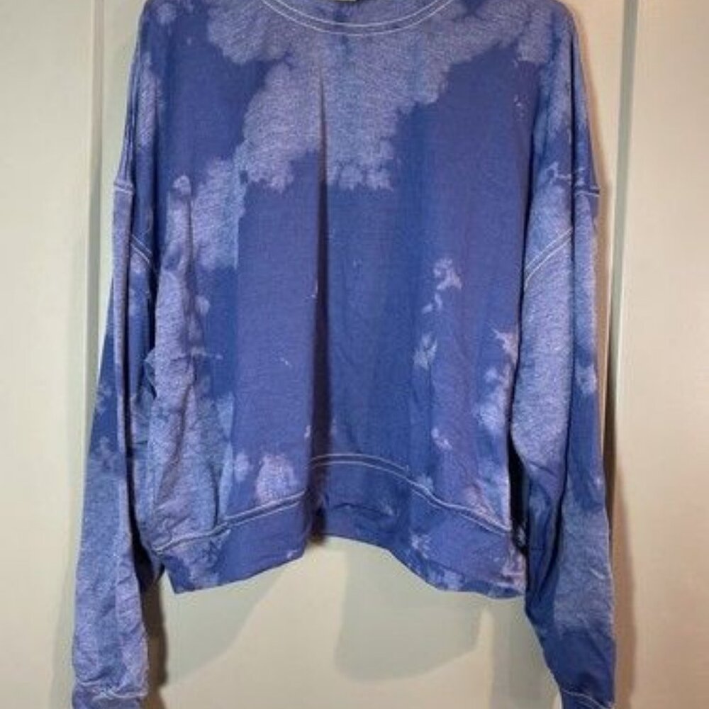 Blue Tie-Dye Sweatshirt Women's size XS Wst Cs